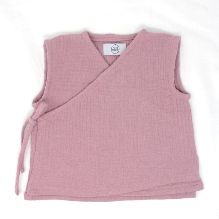 Wrap Front Tank Top - Dusty Rose