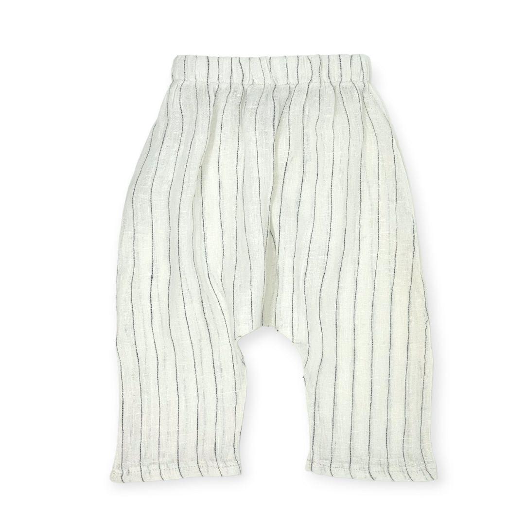 Cream Cotton Gauze Harem Baby Pants – Petits Genoux