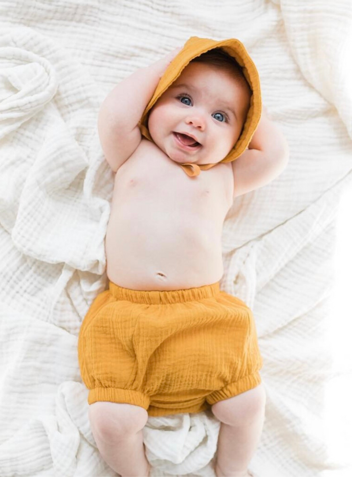 Cotton Gauze Knicker &  Bonnet Set