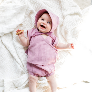 Wrap Front Tank Top - Dusty Rose