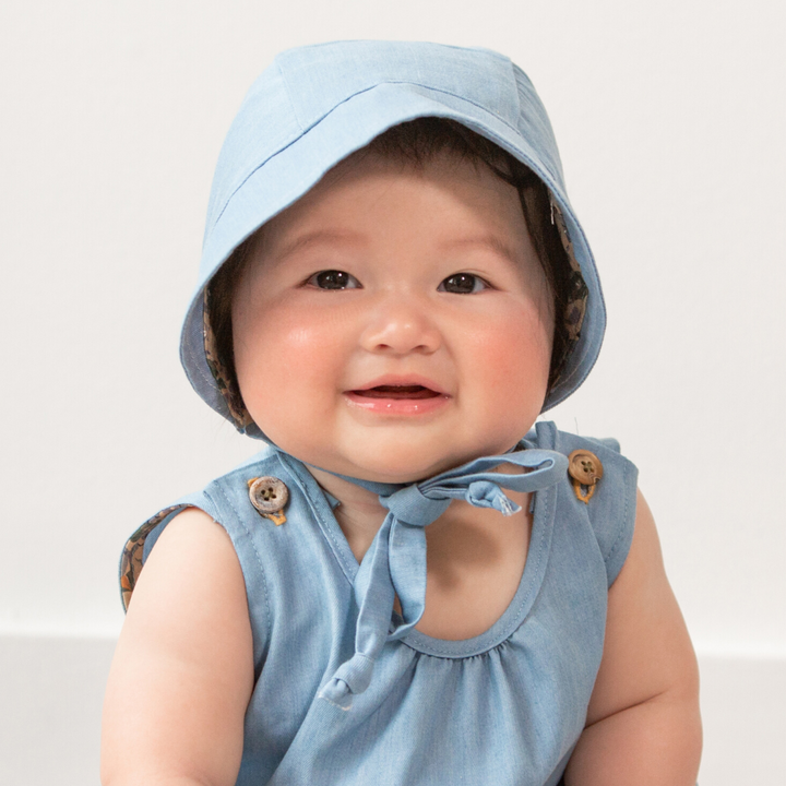 Tencel Washed Denim Baby Bonnet