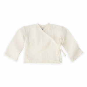 Open image in slideshow, Off-White Cotton Wrap Jacket
