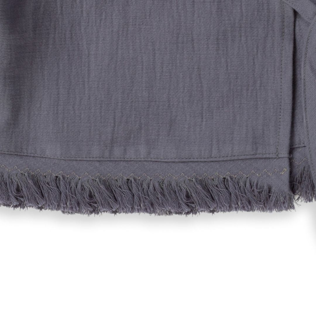 Periwinkle Cotton Wrap Jacket – Petits Genoux
