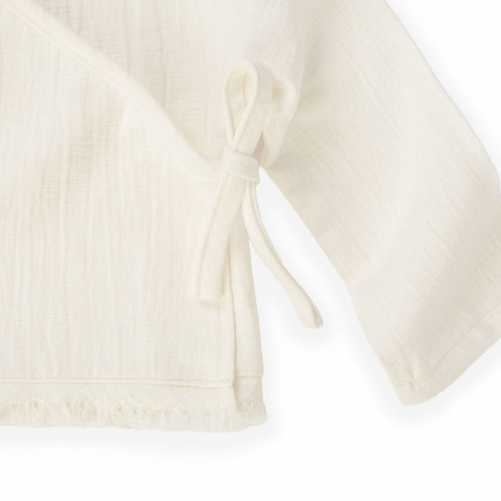 Off-White Cotton Wrap Jacket