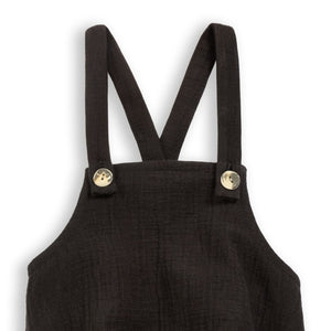 Black Cotton Romper