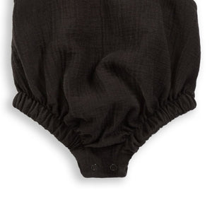 Black Cotton Romper