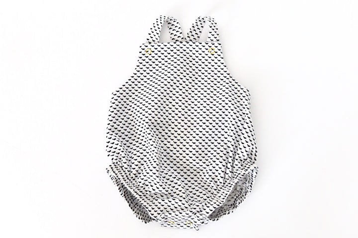 Baby Romper Navy Whale Print