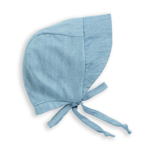 Open image in slideshow, Tencel Washed Denim Baby Bonnet
