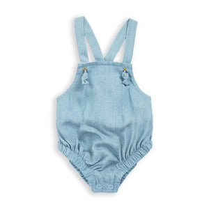 Open image in slideshow, Tencel Washed Denim Romper
